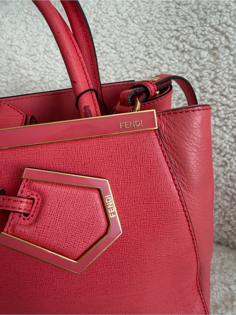 Fendi Vittelo Elite Flamingo Petite 2Jours tote Rosa Exstasy